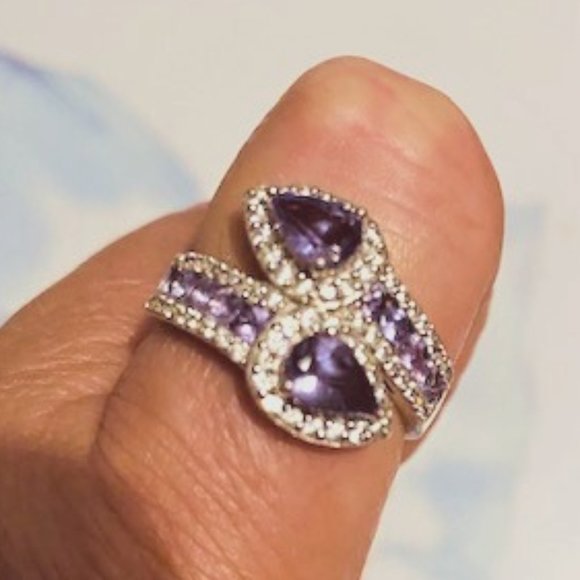 Genuine 925 SS Tanzanite ring - Size 7 - Picture 4 of 8